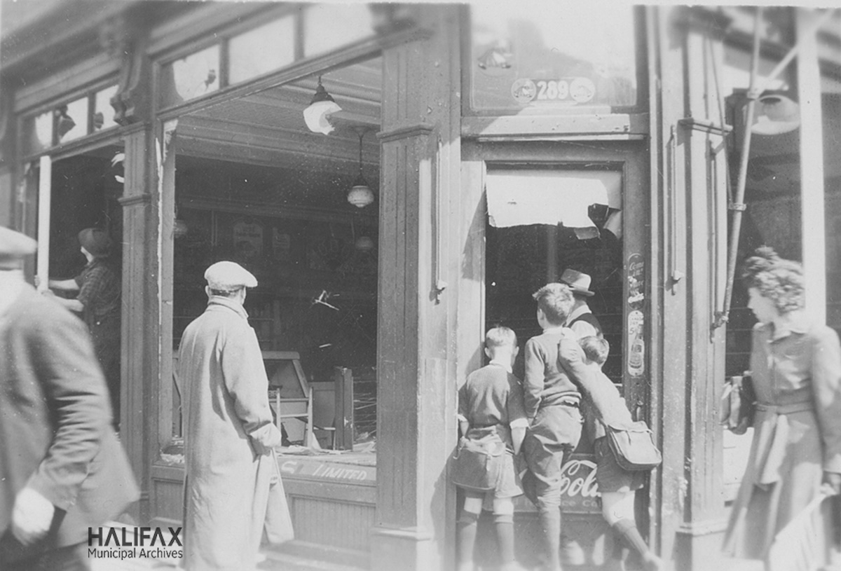 1945-May - VE Day Riot - Storefronts from Halifax Municipal Archives-CR6-092