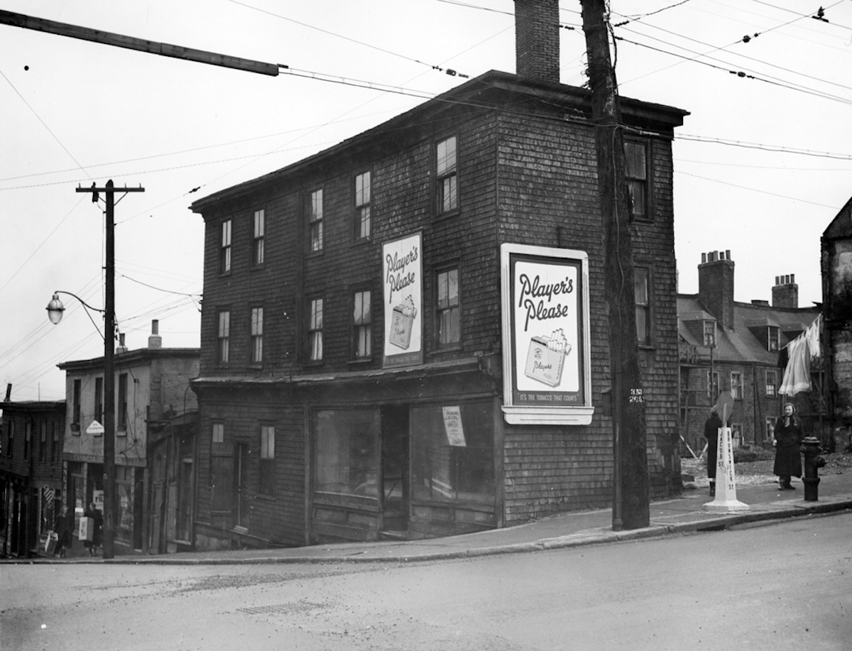 1953 - 58 Jacob St. [corner of Brunswick St - HRM Archives, City of Halifax Engineering and Works Department - Storefronts from -102-39-1-148