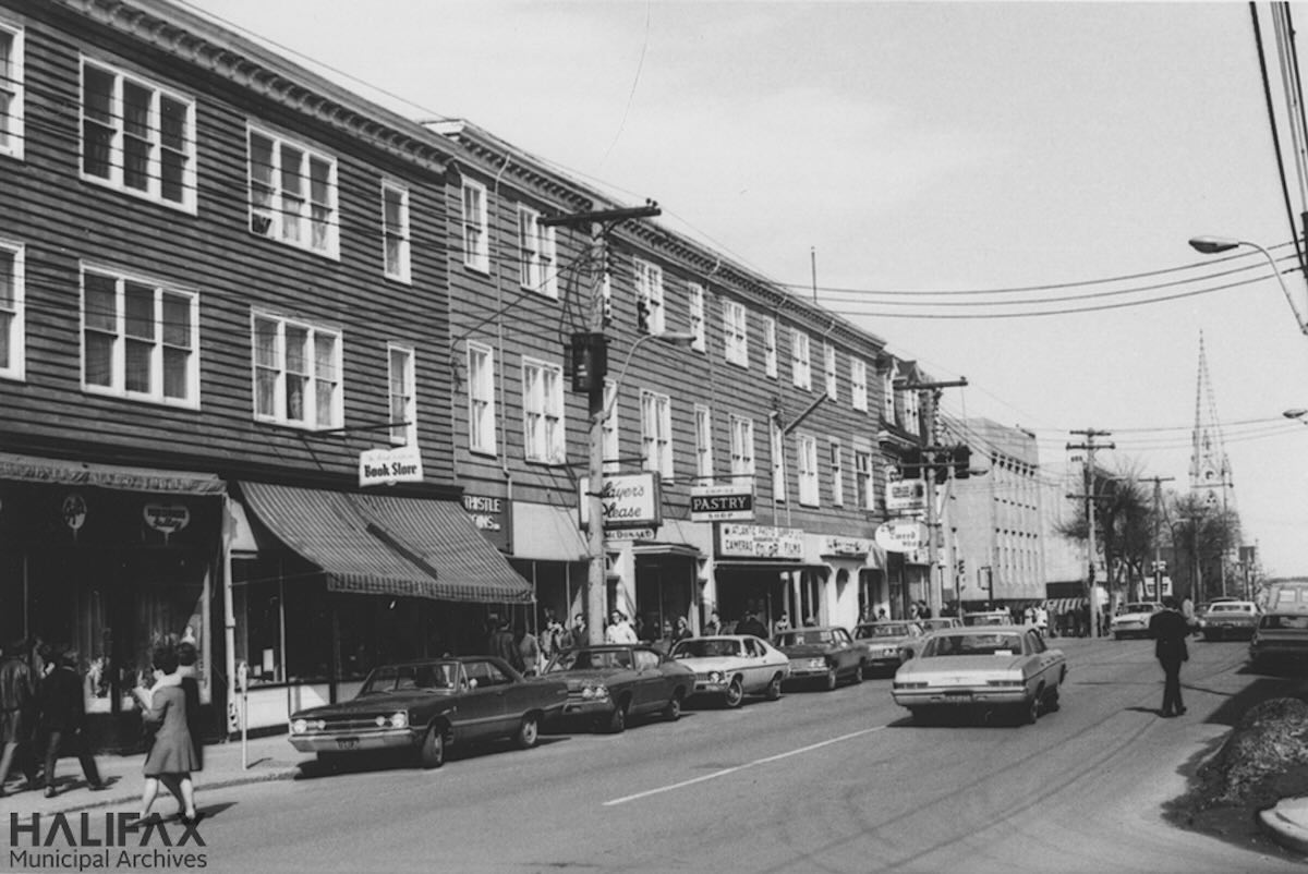 1970 - Spring Garden Road, north side, between Birmingham and Queen Street - Spring Garden Road Shopping Centre-Halifax Municipal Archives-102-105-3-SC5-2