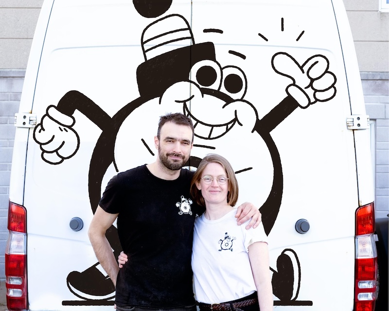 Ian Broscoe of Total Donut Solutions with his partner and co-owner Christina.