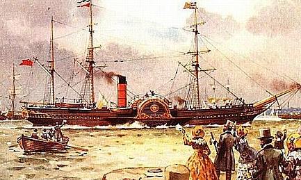 1840 - Britannia of 1840, the first Cunard liner built for the transatlantic service