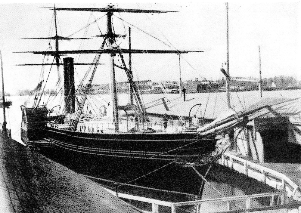 1848 - Europa of 1848 (1850 GRT). This is one of the earliest known photos of an Atlantic steamship